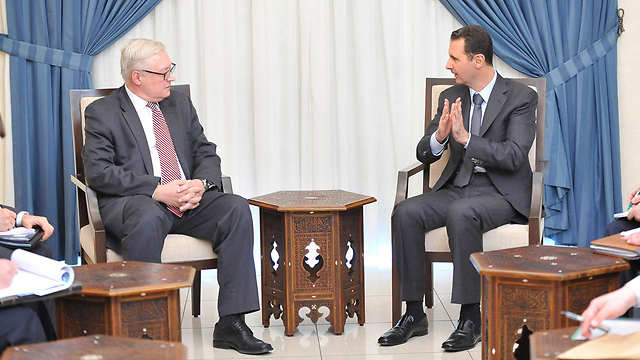 אסד וריאבקוב בפגישתם בדמשק (צילום: רויטרס) (צילום: רויטרס)