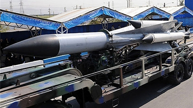 Long-range missile displayed at parade