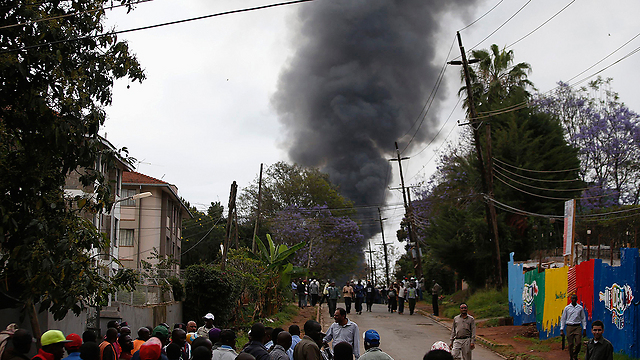 Smoke rises from Nairobi mall, Monday (Photo: Reuters)