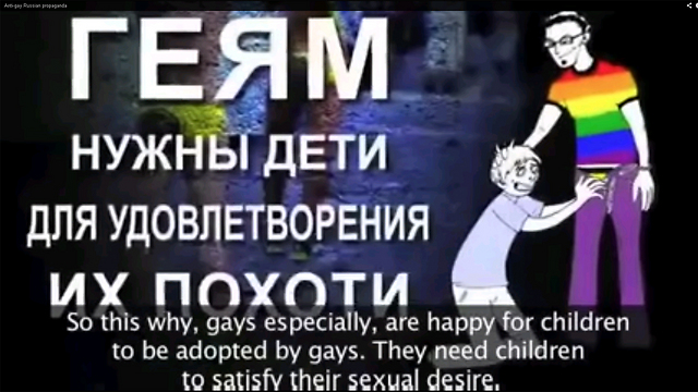 סרטון ברוסיה: "הומואים מאמצים ילדים כדי לאנוס אותם" ()