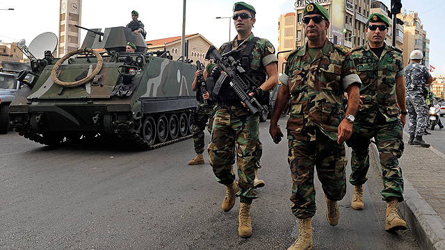 "אחד המוסדות הכשירים, בעיקר לאור התמיכה האמריקנית". חיילי צבא לבנון (צילום: EPA) (צילום: EPA)