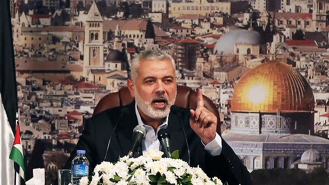 Hamas leader Ismail Haniyeh. Despite inflamatory words, behind-scenes talks go on (Photo: Reuters)