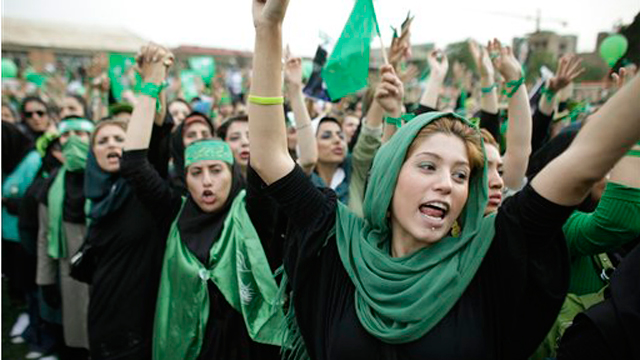 המהפכה הירוקה באיראן ב-2009 (צילום: AP) (צילום: AP)