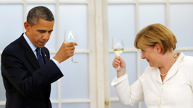 אובמה ומרקל. בקרוב תגיע משלחת גרמנית לבית הלבן (צילום: AFP) (צילום: AFP)
