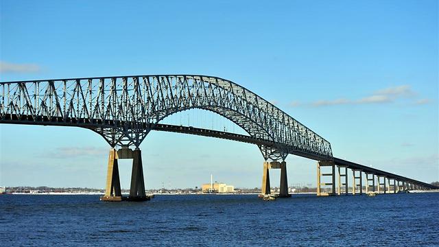 הנהגים מפחדים מהרוח. גשר צ'סאפיק במרילנד (צילום: Shutterstock) (צילום: Shutterstock)