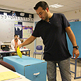 Voter in Herzliya, Tuesday