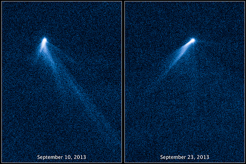 האסטרואיד וששת ה"זנבות" - כפי שתועד לפני חודשיים (צילום: רויטרס) (צילום: רויטרס)