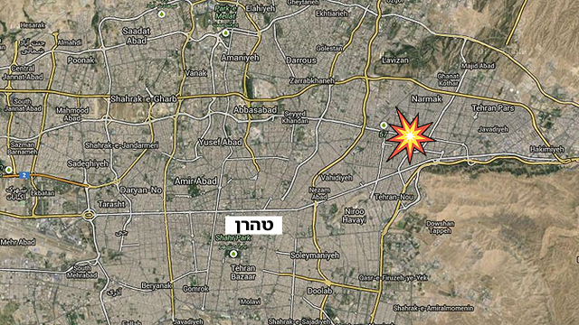 זירת הירי במזרח טהרן (google maps) (google maps)