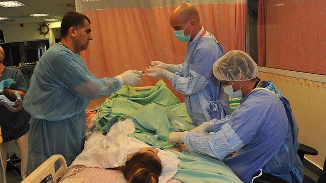 הצבא מודיע על הגעת פצוע למיון. בית החולים בנהריה (צילום: רוני אלברט - צילום רפואי) (צילום: רוני אלברט - צילום רפואי)