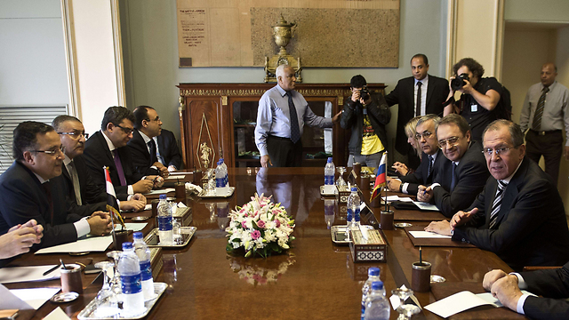 The Russian delegation in Egypt (Photo: AFP)