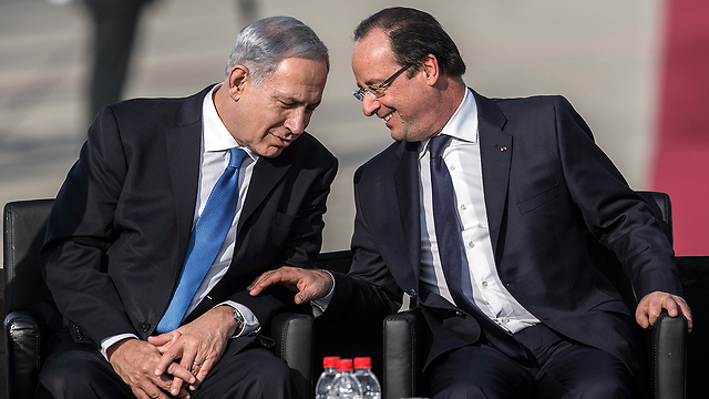 Netanyahu, Hollande (Photo: EPA)