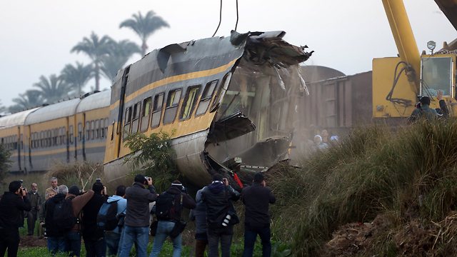 אסון הרכבת בחודש ינואר. 19 חיילים נהרגו (צילום: AFP) (צילום: AFP)