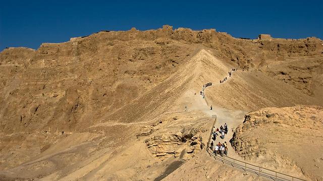 Embankment from which Romans conquered Masada (Photo: Doron Nissim)