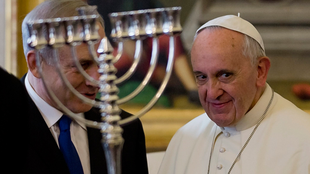 Netanyahu, Francis in Rome (Photo: AP)