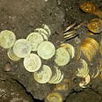 Coins on floor of building in City of David 