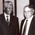 Alon Liel with Nelson Mandela 
