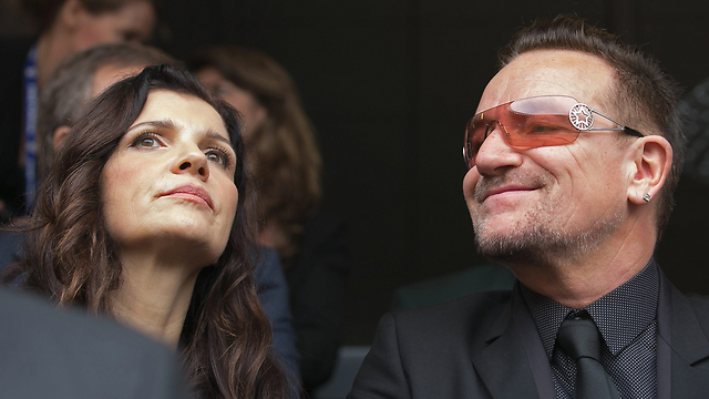 Bono and his wife at the memorial (Photo: Getty Imagebank)