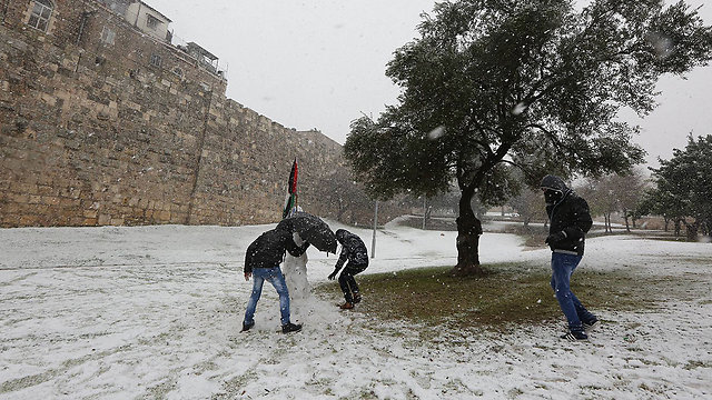 "ככה נראה שלום קר עם הפלסטינים". סוער בירושלים (צילום: גיל יוחנן) (צילום: גיל יוחנן)