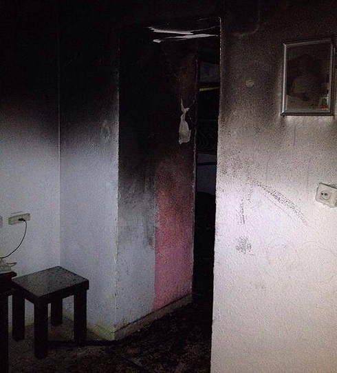 Fire in Lod apartment (Photo: Fired and Rescue Services)