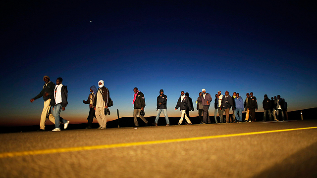 Migrants marching to Jerusalem (Photo: Reuters)
