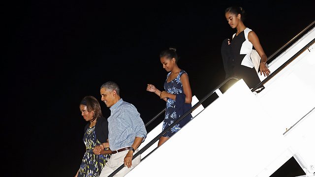 First Family excited for vacation (Photo: Reuters)