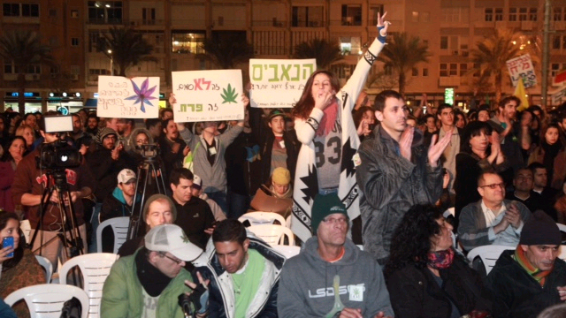 Pro-legalization protest. Tel Aviv (Photo: Motti Kimchi)
