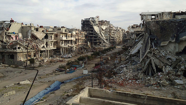 Aftermath of Assad's air force attacks on rebels (Photo: Reuters)