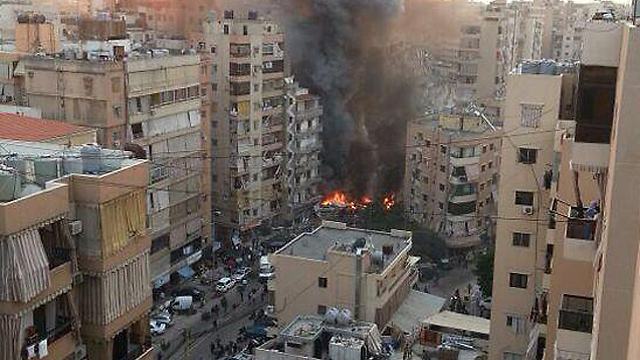 The explosion in southern Beirut