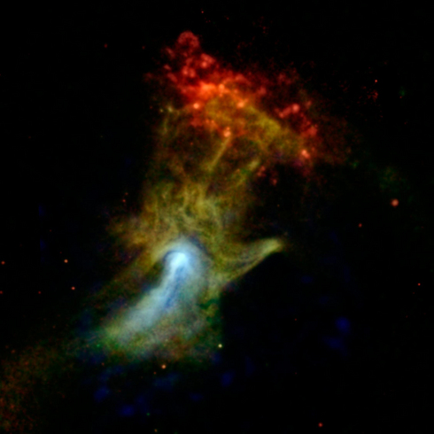 כך נצפה הכוכב שהתפוצץ בטלסקופ נאס"א (צילום: AP) (צילום: AP)