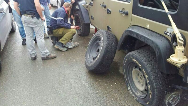 The commanding officer's punctured tires
