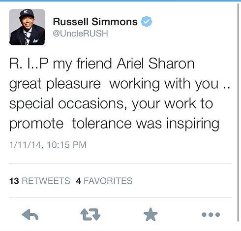 Simmons eulogizes his 'friend' Sharon on Twitter  