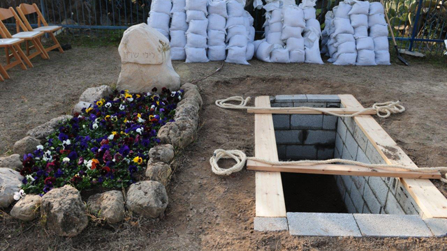 קברו המיועד של אריאל שרון (צילום: הרצל יוסף) (צילום: הרצל יוסף)
