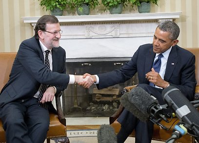 ברק אובמה עם ראש ממשלת ספרד (צילום: EPA) (צילום: EPA)