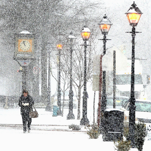 שלג כבר בניו ג'רזי (צילום: AP) (צילום: AP)