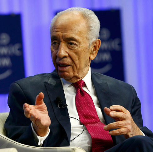 The late President Peres at the World Economic Forum in Davos in 2014 (Photo: Reuters)