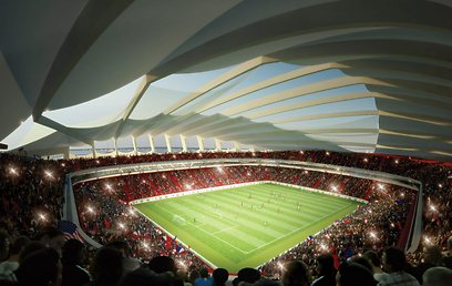 איצטדיון שנבנה בקטאר לקראת המונדיאל (צילום: GettyImages) (צילום: GettyImages)