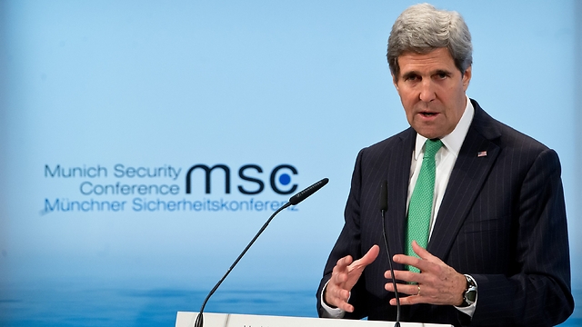 Kerry during speech, Saturday (Photo: Getty Images)