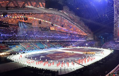 המשלחות באצטדיון האולימפי (צילום: AFP) (צילום: AFP)