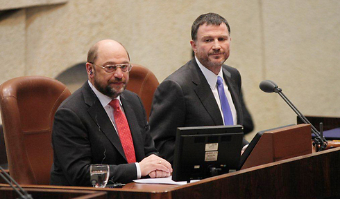 Schulz and Edelstein (Photo: Courtesy of the Knesset) (Photo: Couresy of the Knesset)