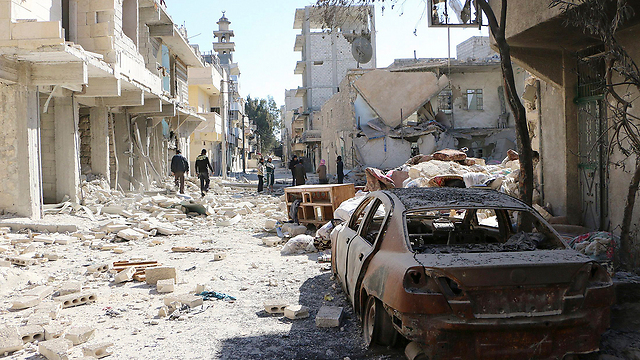 המלחמה שהחרימה את סוריה. שכונה הרוסה בחלב (צילום: רויטרס) (צילום: רויטרס)