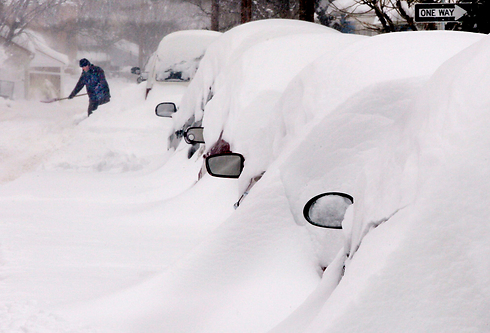 סופת שלגים בוירג'יניה ארה"ב (פברואר 2014) (צילום: AP) (צילום: AP)