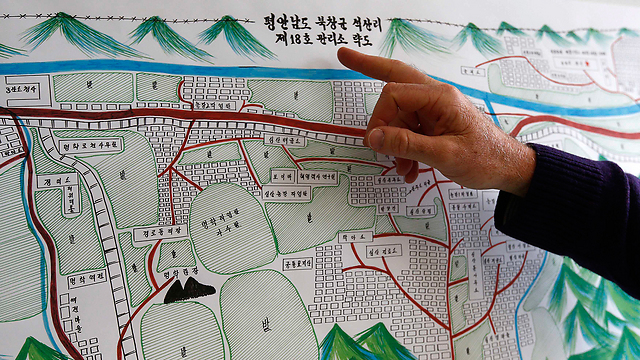 מפה של מחנה עבודה בצפון קוריאה (צילום: רויטרס) (צילום: רויטרס)