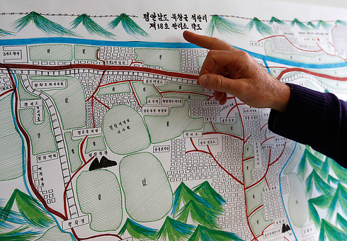מפה של מחנה עבודה מספר 18 בצפון קוריאה (צילום: רויטרס) (צילום: רויטרס)
