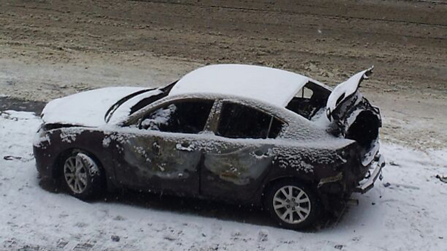 "ראינו מהחלונות שריפת מכוניות וחוליגניות" (צילום: הרב הלל כהן) (צילום: הרב הלל כהן)