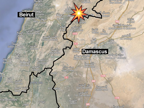 תקיפה בלבנון או בסוריה? עדיין לא ברור (צילום: google maps) (צילום: google maps)