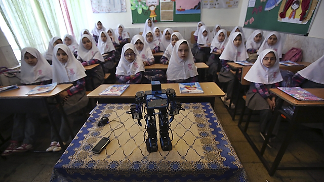 Meet robot Veldan, a Quranic term meaning: Youth of Heaven (Photo: AP)