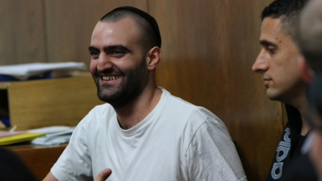 פליסיאן חוגג את השחרור, היום בבית המשפט (צילום: מוטי קמחי) (צילום: מוטי קמחי)