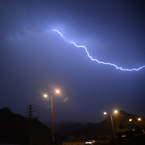 סופת ברקים באילת (צילום: יאיר שגיא) (צילום: יאיר שגיא)
