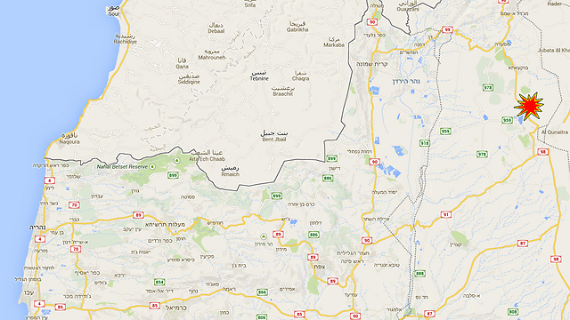 אזור ניסיון הפיגוע הבוקר בגבול ישראל סוריה ()