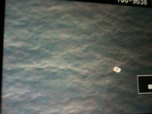 החפץ שצוותי החיפוש ראו בים - ואחר כך נעלם. זו דלת המטוס? (צילום: רויטרס) (צילום: רויטרס)